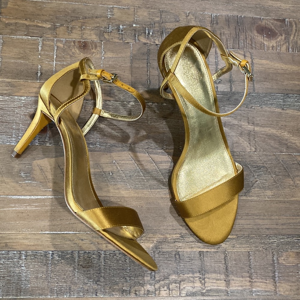 MICHAEL Michael Kors Gold Ankle Strap Heels